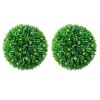 2 db zöld mesterséges boxwood gömbök led fényekkel 38 cm