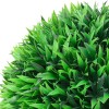 2 db zöld mesterséges boxwood gömbök led fényekkel 38 cm