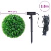 2 db zöld mesterséges boxwood gömbök led fényekkel 38 cm