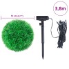 4 db zöld mesterséges boxwood gömbök led fényekkel 12 cm