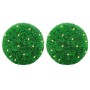 2 db zöld mesterséges boxwood gömbök led fényekkel 27 cm