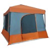 Kemping sátor szett 2 pcs szürke és narancs taffeta és szövet