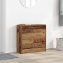 Cipőszekrény polcokkal ajtóval öreg fa 60 x 21 x 57 cm faanyag