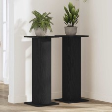 Növényállvány 2 pcs fekete tölgy 30 x 30 x 80 cm faanyag
