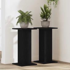 Növényállvány 2 pcs fekete tölgy 30 x 30 x 60 cm faanyag