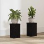 Növényállvány 2 pcs fekete tölgy 10 x 10 x 18 cm faanyag