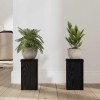 Növényállvány 2 pcs fekete tölgy 10 x 10 x 18 cm faanyag