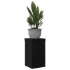 Növényállvány 2 pcs fekete tölgy 10 x 10 x 18 cm faanyag