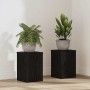 Növényállvány 2 pcs fekete tölgy 20 x 20 x 30 cm faanyag