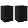 Növényállvány 2 pcs fekete tölgy 20 x 20 x 30 cm faanyag
