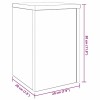 Növényállvány 2 pcs fekete tölgy 20 x 20 x 30 cm faanyag