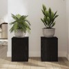 Növényállvány 2 pcs fekete tölgy 25 x 25 x 35 cm faanyag