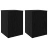 Növényállvány 2 pcs fekete tölgy 25 x 25 x 35 cm faanyag