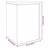 Növényállvány 2 pcs fekete tölgy 25 x 25 x 35 cm faanyag