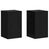 Növényállvány 2 pcs fekete tölgy 30 x 30 x 50 cm faanyag