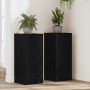 Növényállvány 2 pcs fekete tölgy 30 x 30 x 70 cm faanyag