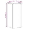 Növényállvány 2 pcs fekete tölgy 30 x 30 x 70 cm faanyag