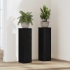 Növényállvány 2 pcs fekete tölgy 17 x 17 x 60 cm faanyag