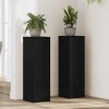 Növényállvány 2 pcs fekete tölgy 25 x 25 x 80 cm faanyag