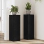 Növényállvány 2 pcs fekete tölgy 25 x 25 x 80 cm faanyag
