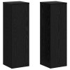 Növényállvány 2 pcs fekete tölgy 25 x 25 x 80 cm faanyag