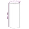 Növényállvány 2 pcs fekete tölgy 25 x 25 x 80 cm faanyag
