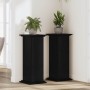 Növényállvány fekete tölgy 33 x 33 x 80 cm faanyag
