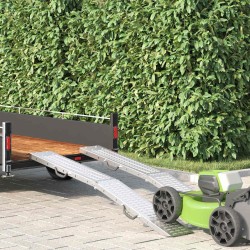 Rakodó rámpa 2 pcs ezüst 185 x 22,5 x 4,5 cm horganyzott acél