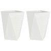 Növénytartó 2 pcs fehér 50 x 50 x 75 cm acél