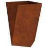 Növénytartó 2 pcs rozsdás 50 x 50 x 75 cm időjárásálló acél