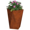 Növénytartó 2 pcs rozsdás 50 x 50 x 75 cm időjárásálló acél