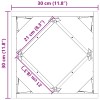 Növénytartó 2 pcs antracit 30 x 30 x 30 cm acél