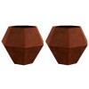 Növénytartó 2 pcs rozsdás 100 x 100 x 80 cm időjárásálló acél