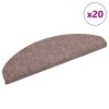 20 db öntapadós lépcsőszőnyeg 65 x 21 x 4 cm világosbarna félkör alakú nagy
