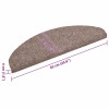 20 db öntapadós lépcsőszőnyeg 65 x 21 x 4 cm világosbarna félkör alakú nagy