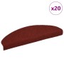 20 db öntapadós lépcsőszőnyeg 65 x 21 x 4 cm bordói piros félkör alakú nagy