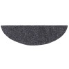 20 db öntapadós lépcsőszőnyeg, 56 x 17 x 3 cm, sötétszürke, félkör alakú