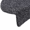 20 db öntapadós lépcsőszőnyeg, 56 x 17 x 3 cm, sötétszürke, félkör alakú