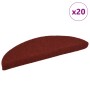 20 db öntapadós lépcsőszőnyeg 56 x 17 x 3 cm bordói félkör alakú