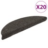 20 db öntapadós lépcsőszőnyeg 56 x 17 x 3 cm antracit félkör alakú