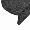 30 db antracitszürke félkör alakú lépcsőszőnyeg 56 x 17 x 3 cm