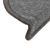 30 db sötétszürke félkör alakú lépcsőszőnyeg 56 x 17 x 3 cm
