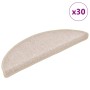 30 db lépcsőszőnyeg 56 x 17 x 3 cm bézs félkör alakú