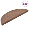30 db barna félkör alakú lépcsőszőnyeg 56 x 17 x 3 cm