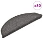 30 db sötétszürke félkör alakú lépcsőszőnyeg 56 x 17 x 3 cm