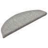 30 db világosszürke félkör alakú lépcsőszőnyeg 56 x 17 x 3 cm
