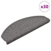 30 db sötétszürke, félkör alakú, nagy lépcsőszőnyegek 65 x 24 x 4 cm