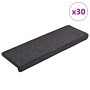 30 db lépcsőszőnyeg 65 x 21 x 4 cm antracit téglalap alakú széllel