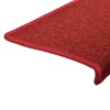 30 db lépcsőszőnyeg 65 x 21 x 4 cm piros téglalap alakú széllel
