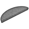 20 db sötétszürke félkör alakú lépcsőszőnyeg 56 x 17 x 3 cm